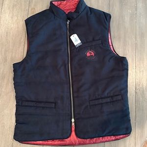 JOHNNIE-O SILAS REVERSIBLE QUILTED VEST w/ Pebble Beach Logo
